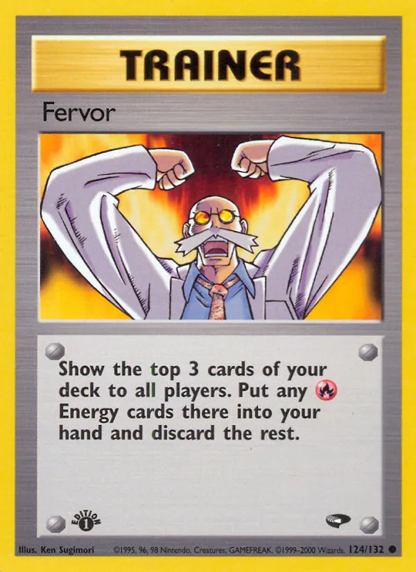 Carta Fervor, número 124/132 da coleção Gym Challenge