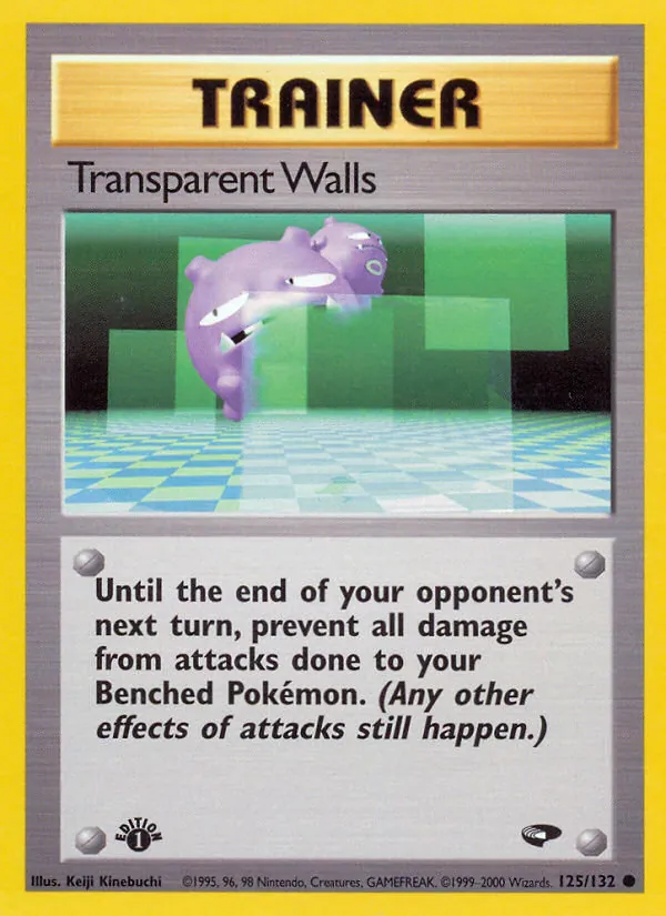 Carta Transparent Walls, número 125/132 da coleção Gym Challenge