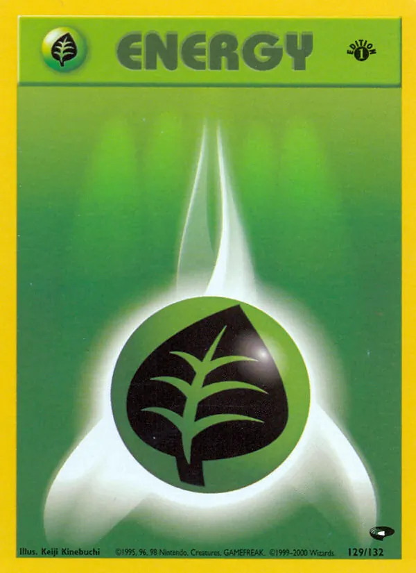 Carta Grass Energy, número 129/132 da coleção Gym Challenge