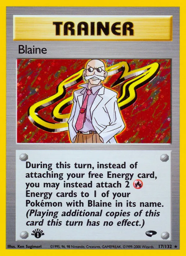 Carta Blaine, número 17/132 da coleção Gym Challenge