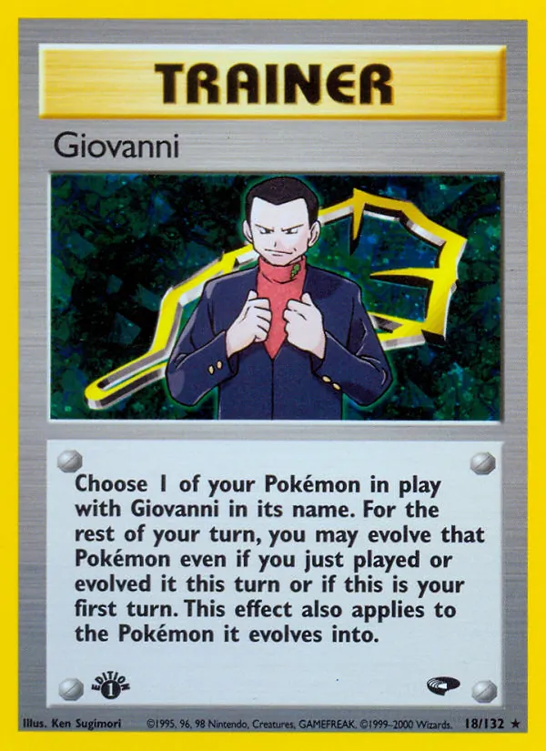 Carta Giovanni, número 18/132 da coleção Gym Challenge