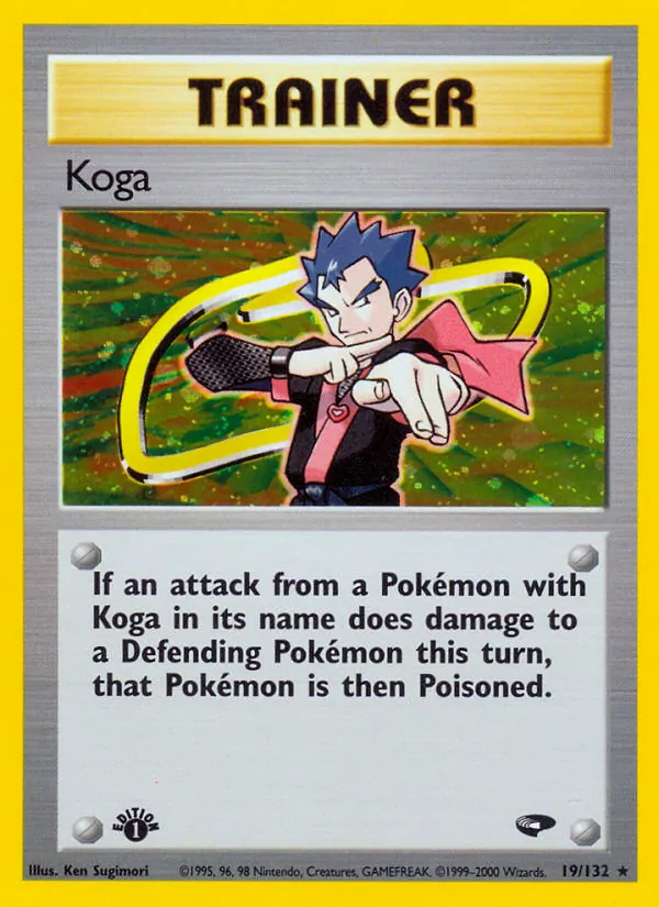 Carta Koga, número 19/132 da coleção Gym Challenge