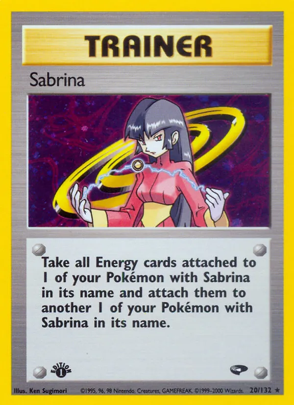 Carta Sabrina, número 20/132 da coleção Gym Challenge