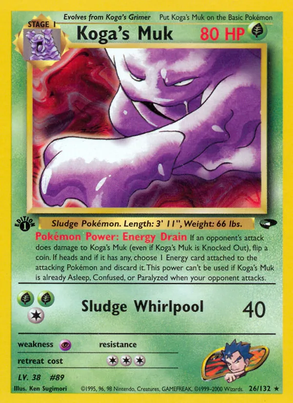 Carta Koga's Muk, número 26/132 da coleção Gym Challenge