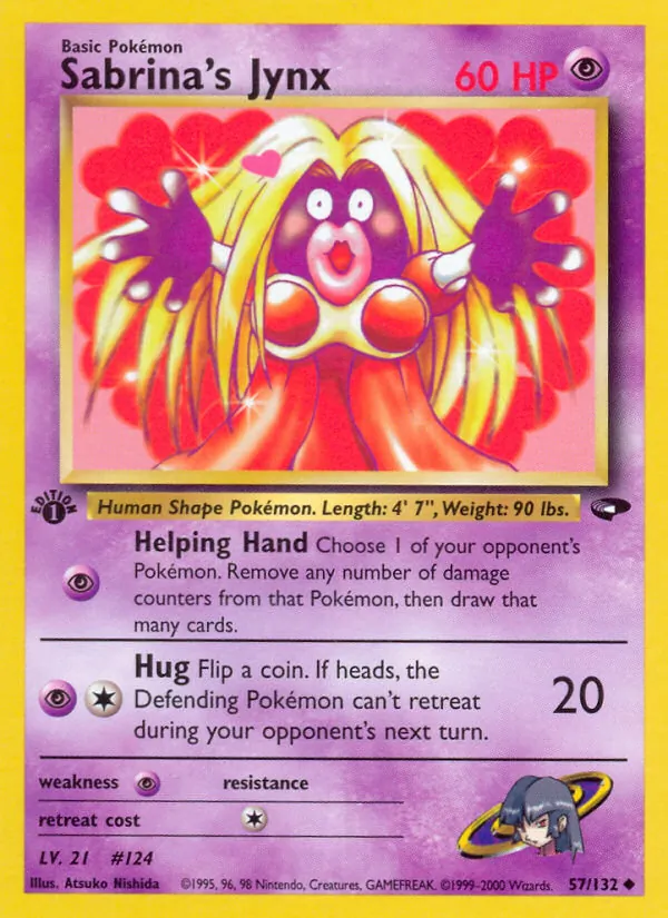 Carta Sabrina's Jynx, número 57/132 da coleção Gym Challenge
