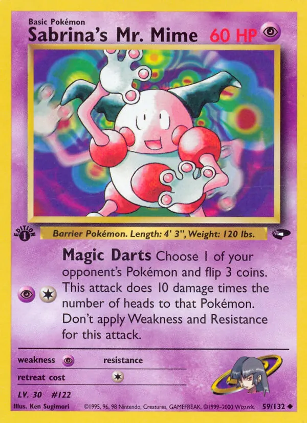 Carta Sabrina's Mr. Mime, número 59/132 da coleção Gym Challenge