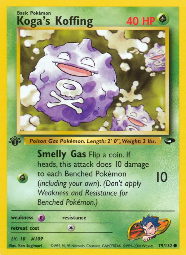 Carta Koga's Koffing, número 79/132 da coleção Gym Challenge