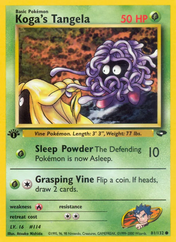 Carta Koga's Tangela, número 81/132 da coleção Gym Challenge