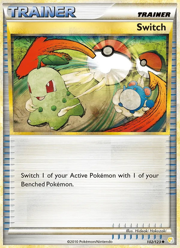 Carta Switch, número 102/123 da coleção HeartGold SoulSilver