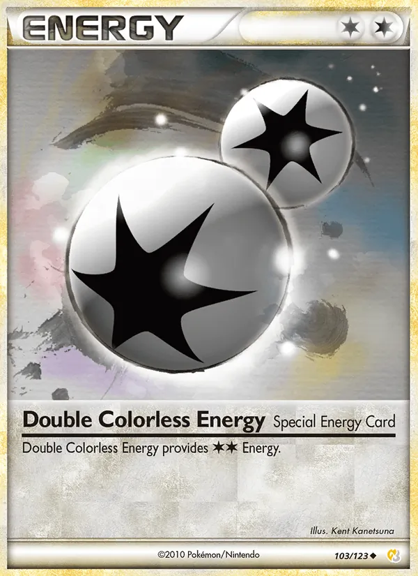 Carta Double Colorless Energy, número 103/123 da coleção HeartGold SoulSilver