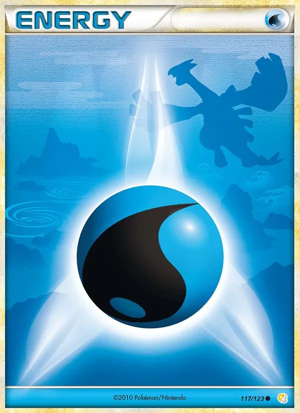 Carta Water Energy, número 117/123 da coleção HeartGold SoulSilver