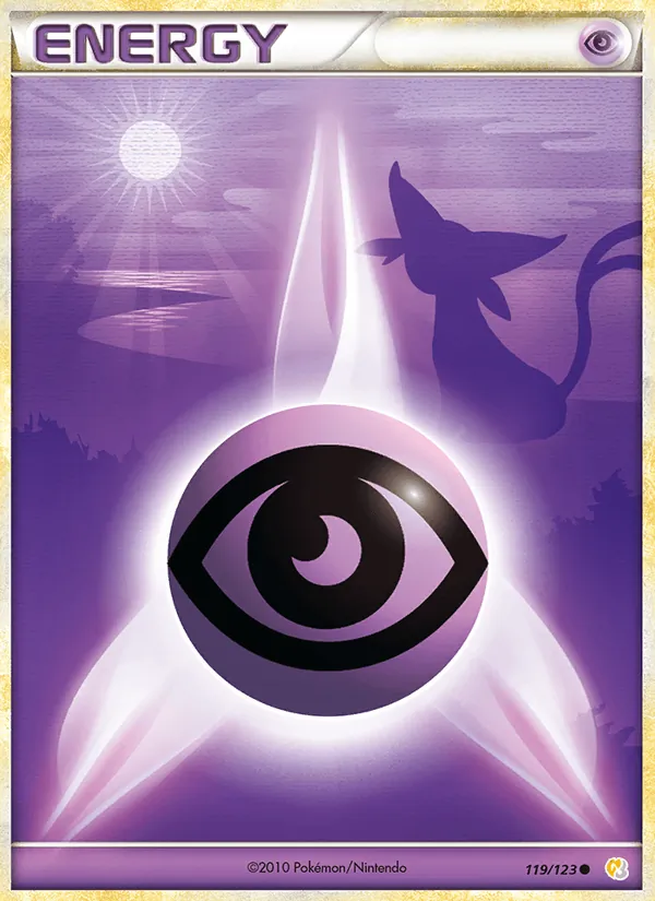 Carta Psychic Energy, número 119/123 da coleção HeartGold SoulSilver
