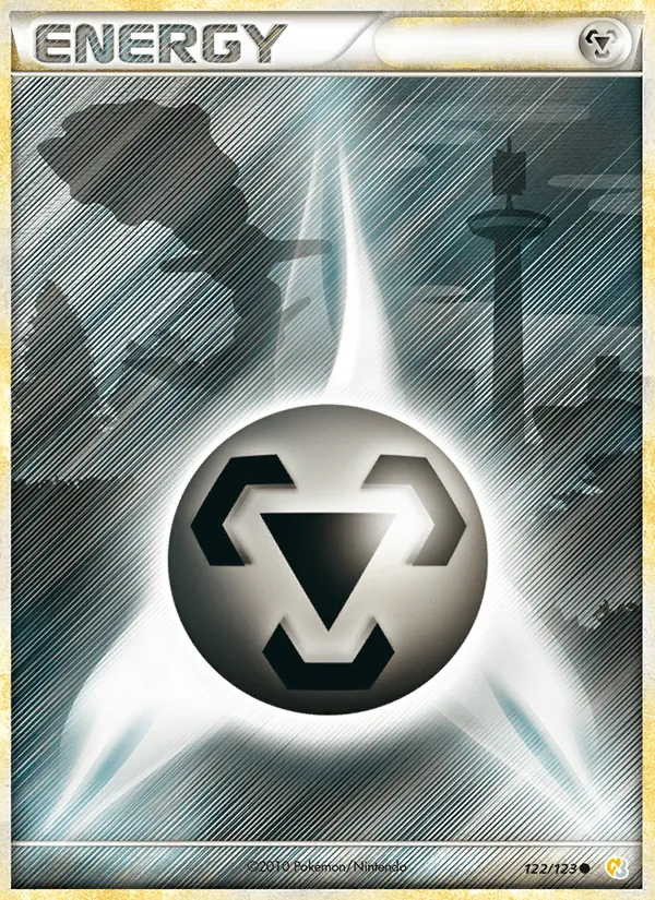 Carta Metal Energy, número 122/123 da coleção HeartGold SoulSilver