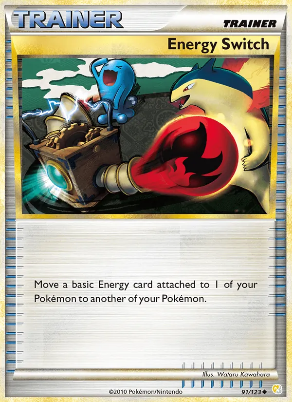 Carta Energy Switch, número 91/123 da coleção HeartGold SoulSilver