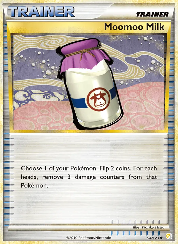 Carta Moomoo Milk, número 94/123 da coleção HeartGold SoulSilver