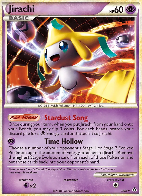 Carta Jirachi, número 1/95 da coleção Revelado