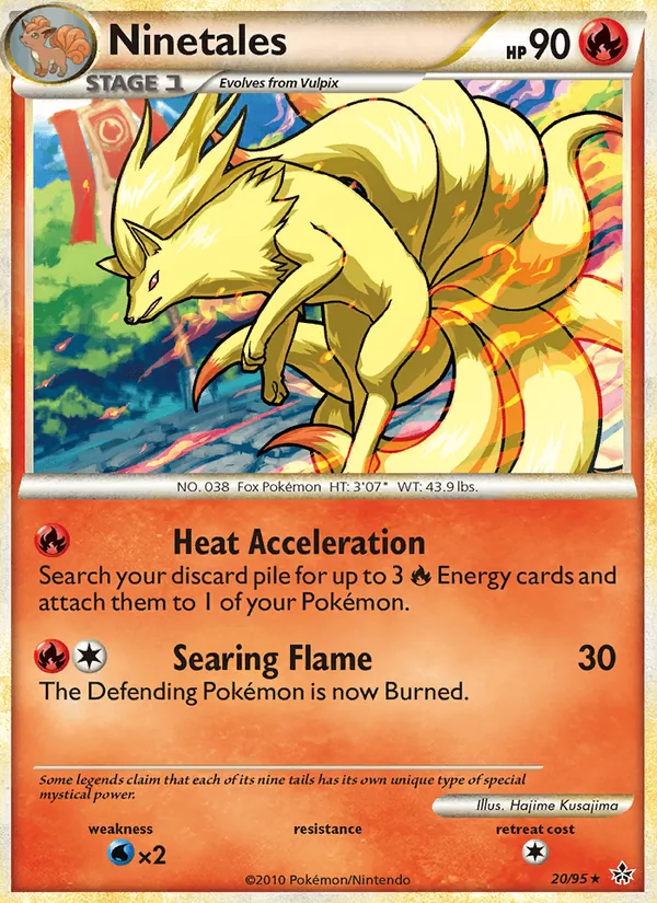 Carta Ninetales, número 20/95 da coleção Revelado