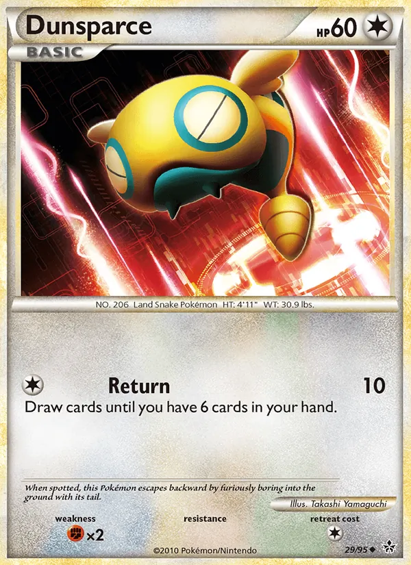 Carta Dunsparce, número 29/95 da coleção Revelado