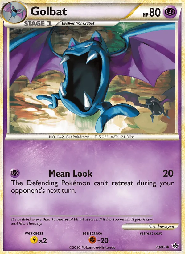 Carta Golbat, número 30/95 da coleção Revelado