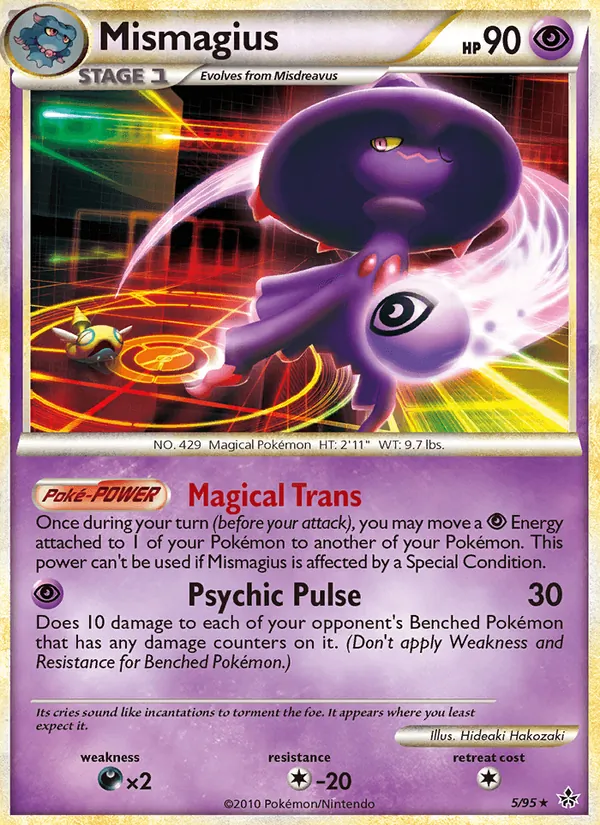 Carta Mismagius, número 5/95 da coleção Revelado