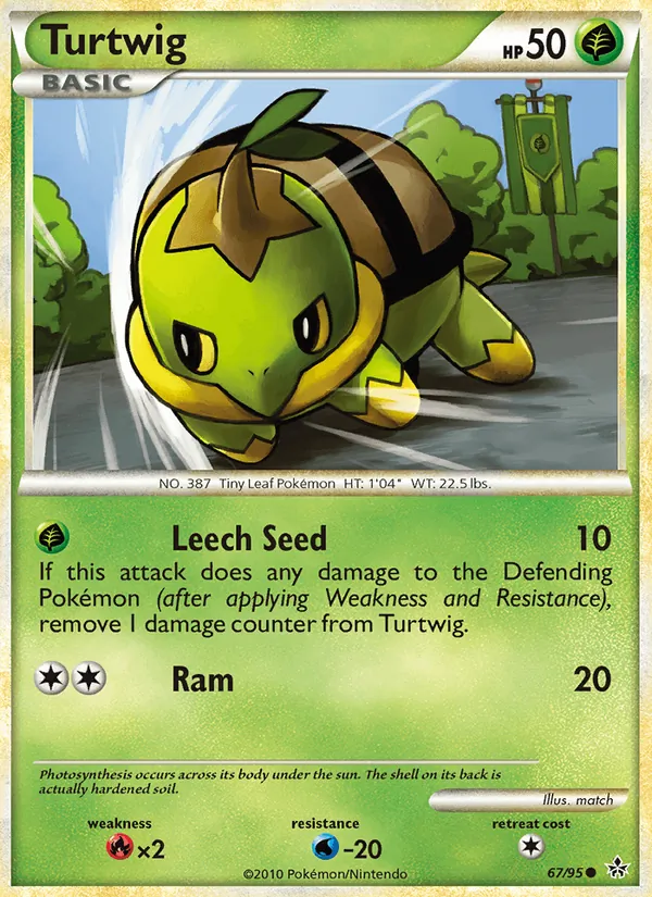Carta Turtwig, número 67/95 da coleção Revelado