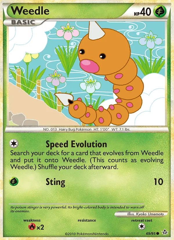 Carta Weedle, número 69/95 da coleção Revelado