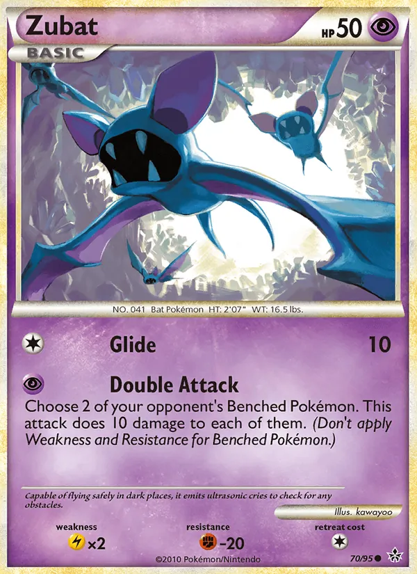 Carta Zubat, número 70/95 da coleção Revelado