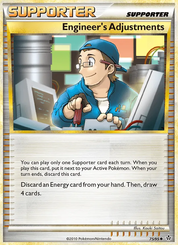 Carta Engineer's Adjustments, número 75/95 da coleção Revelado