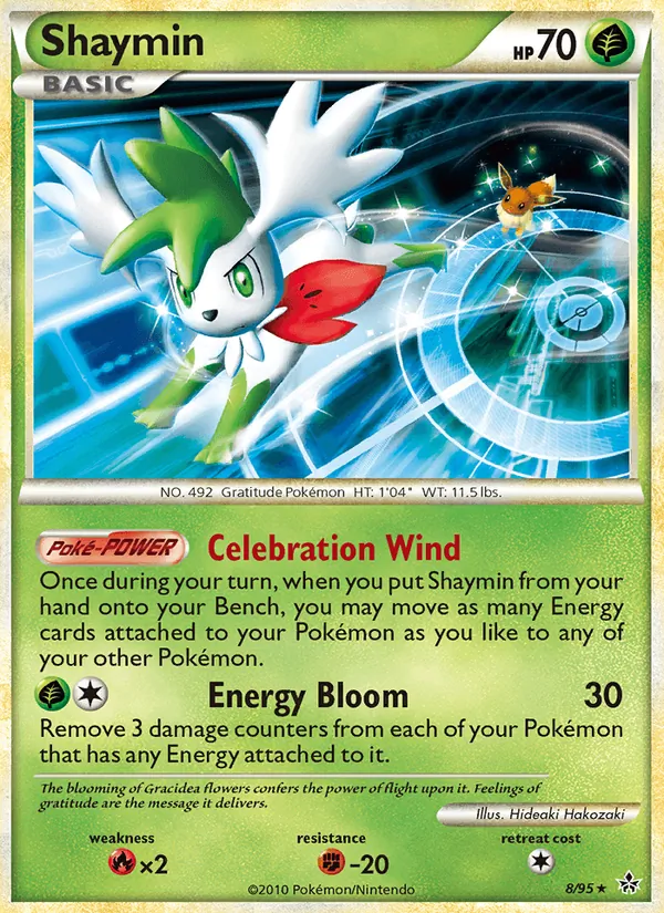 Carta Shaymin, número 8/95 da coleção Revelado