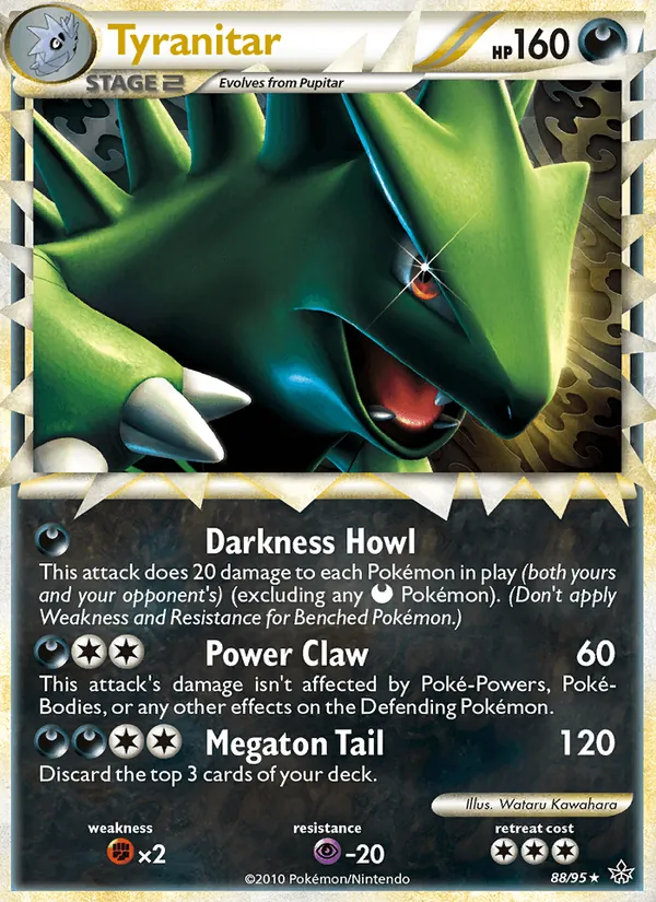 Carta Tyranitar, número 88/95 da coleção Revelado