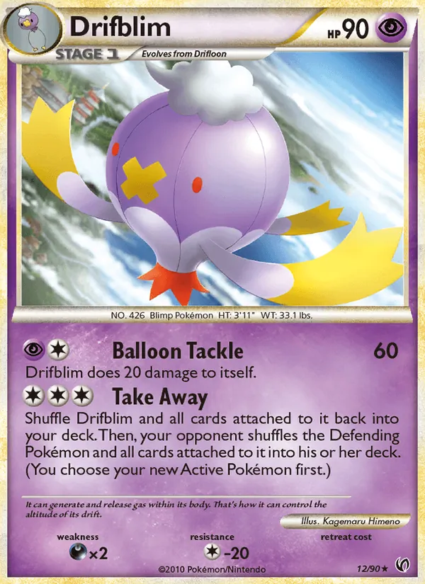 Carta Drifblim, número 12/90 da coleção Destemido