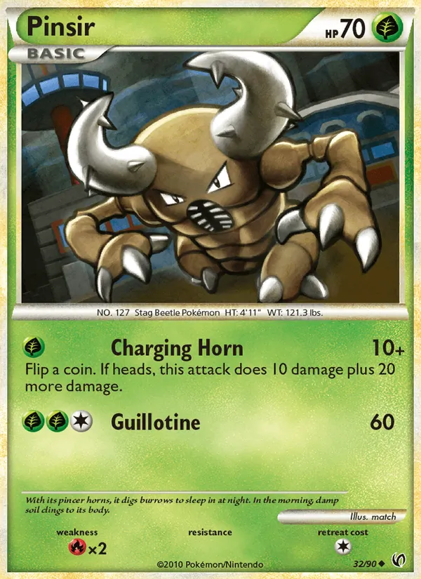 Carta Pinsir, número 32/90 da coleção Destemido