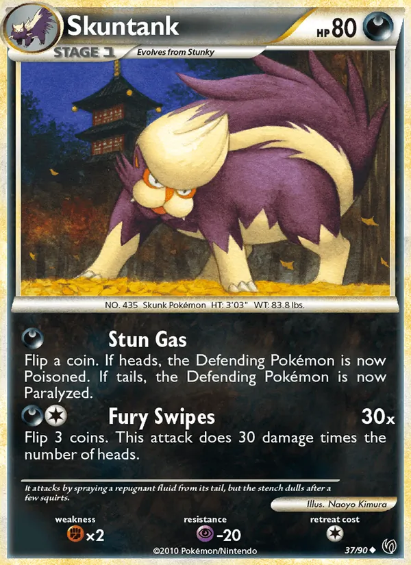 Carta Skuntank, número 37/90 da coleção Destemido