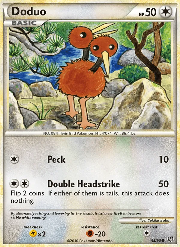 Carta Doduo, número 45/90 da coleção Destemido