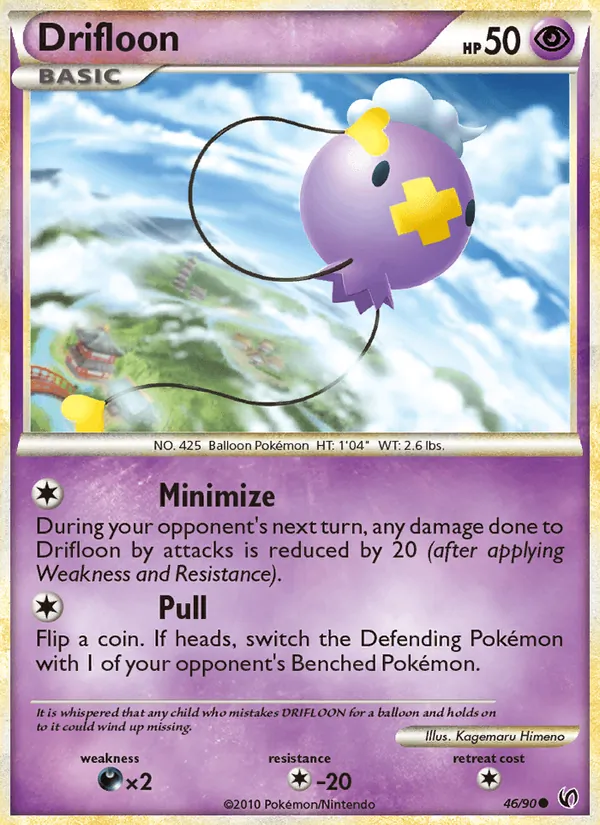 Carta Drifloon, número 46/90 da coleção Destemido