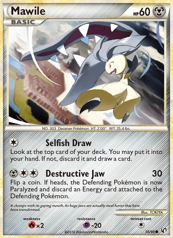 Carta Mawile, número 56/90 da coleção Destemido