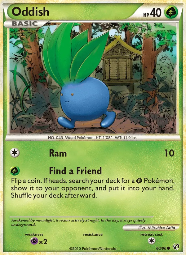 Carta Oddish, número 60/90 da coleção Destemido