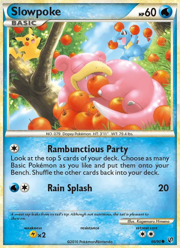 Carta Slowpoke, número 66/90 da coleção Destemido