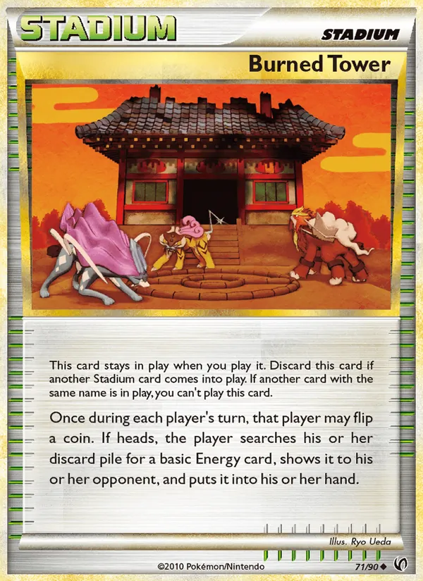 Carta Burned Tower, número 71/90 da coleção Destemido