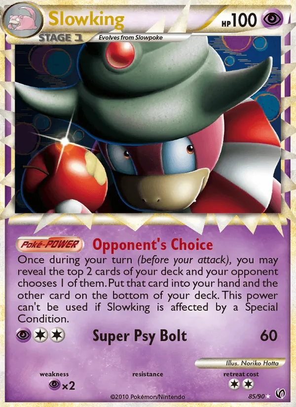 Carta Slowking, número 85/90 da coleção Destemido