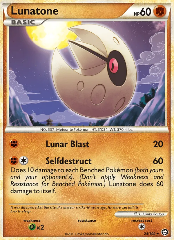 Carta Lunatone, número 25/102 da coleção Triunfante