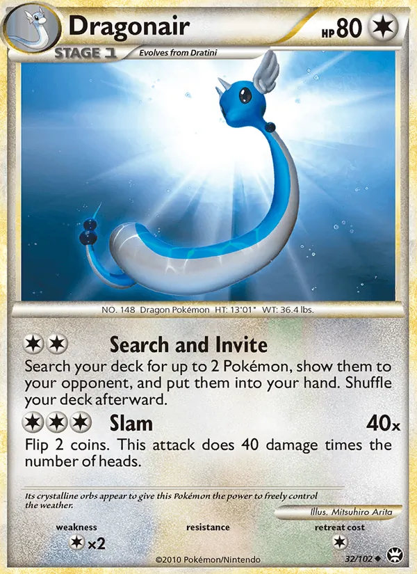 Carta Dragonair, número 32/102 da coleção Triunfante