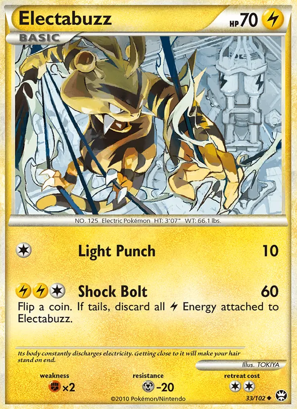 Carta Electabuzz, número 33/102 da coleção Triunfante