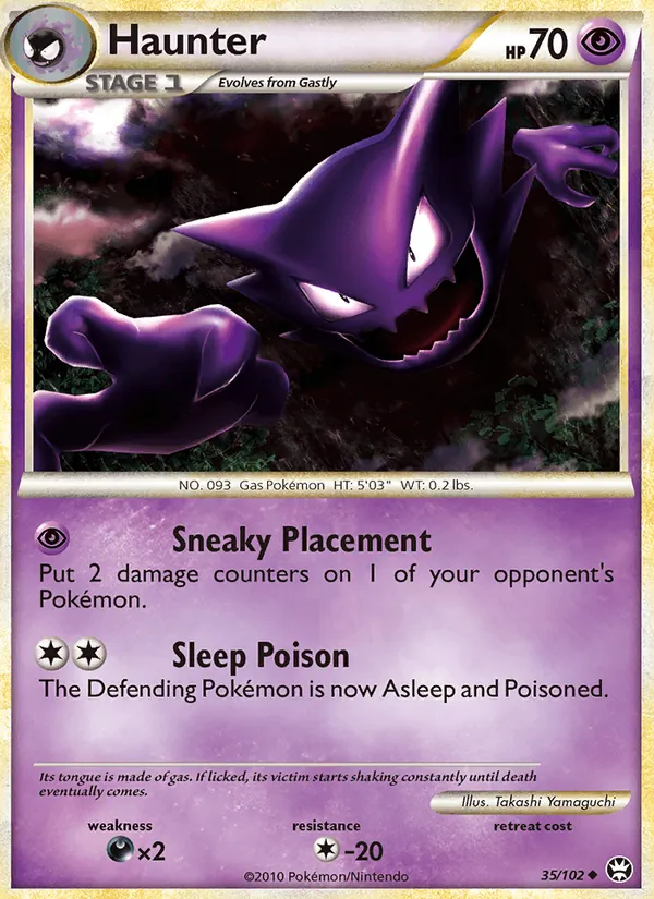 Carta Haunter, número 35/102 da coleção Triunfante
