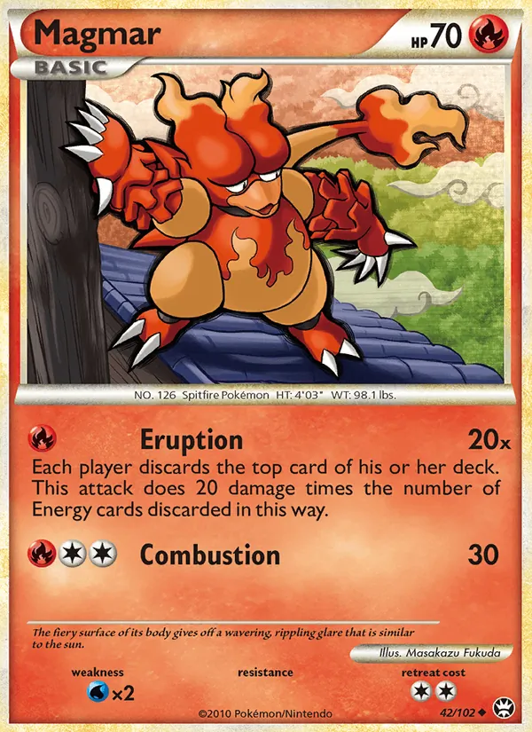 Carta Magmar, número 42/102 da coleção Triunfante