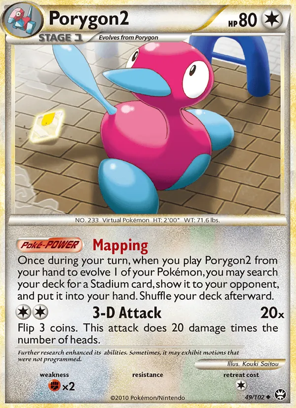 Carta Porygon2, número 49/102 da coleção Triunfante