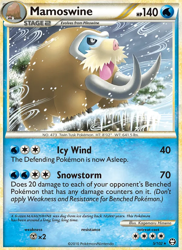 Carta Mamoswine, número 5/102 da coleção Triunfante