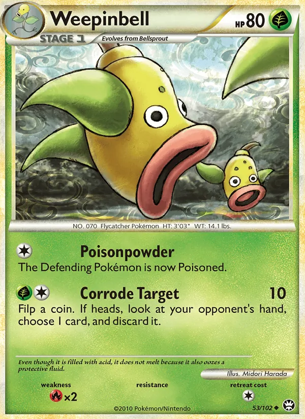 Carta Weepinbell, número 53/102 da coleção Triunfante
