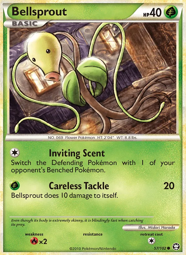 Carta Bellsprout, número 57/102 da coleção Triunfante