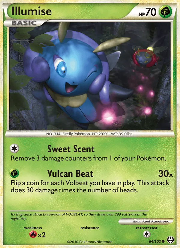 Carta Illumise, número 64/102 da coleção Triunfante